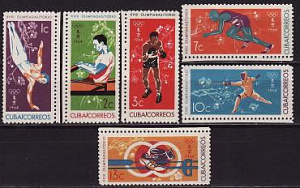Куба,1964, Летняя Олимпиада в Токио, 6 марок